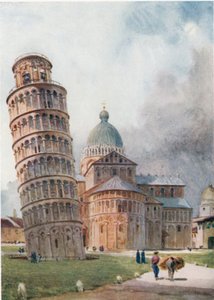 Pisa. De Campanile en Duomo door William Wiehe Collins