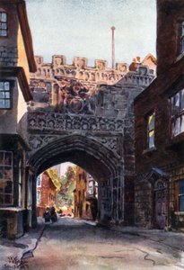 Salisbury, High Street Gateway naar de Close door William Wiehe Collins