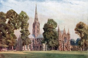 Salisbury, de kathedraal door William Wiehe Collins