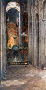 Santiago, interieur van de kathedraal door William Wiehe Collins