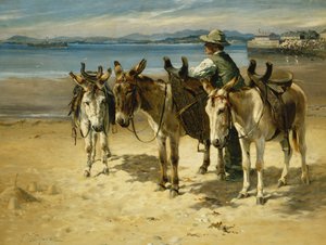 Op het Strand, Morecombe door William Woodhouse