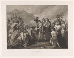 Karel II van Engeland arriveert op het strand bij Dover, 25 mei 1660