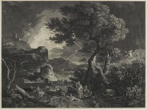 De vernietiging van de kinderen van Niobe, 1761 door William Woollett