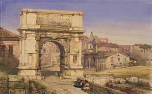 De boog van Titus, Rome door William Wyld