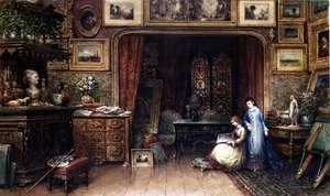 Het atelier van de kunstenaar door William Wyld