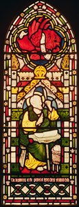 Sint Marcus, ca. 1870 (glas-in-lood) door William and Company Morris