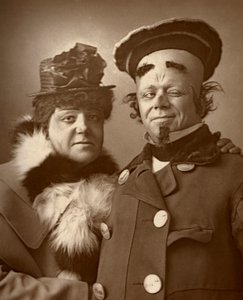 Harry Nicholls en Herbert Campbell, Britse acteurs de Koningin en de Koning, 1888 door William and Daniel Downey
