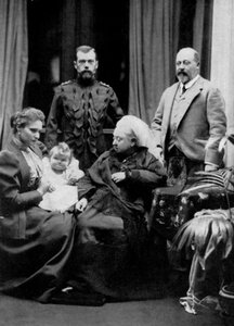 Russische en Britse koninklijke families in Balmoral, Schotland, 29 september 1896