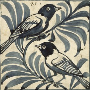 Blauwe vogels door William de Morgan