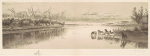 Zonder titel (Native American kamp) door William de la Montagne Cary