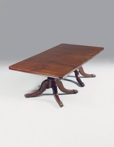 Ierse Regency tweelingpedestal eettafel