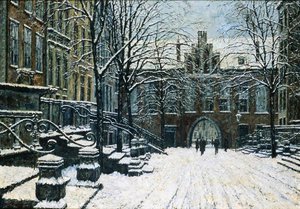 Mariacka Straat, Gdansk in de winter door Willibald Werner