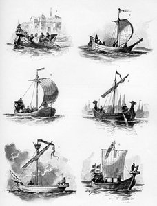 Schepen van de Hanze, 14e en 15e eeuw, 1903 door Willy Stöwer