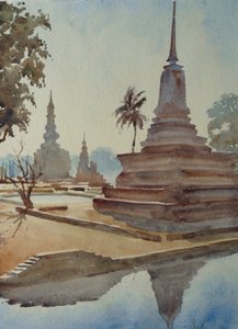 870 Zonsopgang, Wat Mahartat, Sukhotai