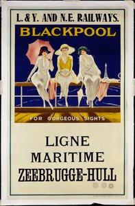 Blackpool, L.& Y. en N.E. Spoorwegen, ca. 1930 door Wilton Williams