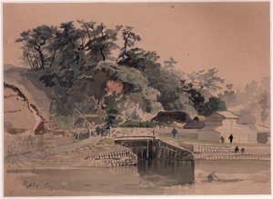 Landschap met brug door Winckworth Allan Gay