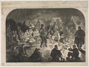Een heerlijk bivak aan de Potomac door Winslow Homer