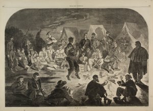 Een bivakvuur aan de Potomac, uit Harper