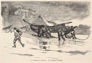 Een houtskoolschets, uit The Century Magazine, november 1883