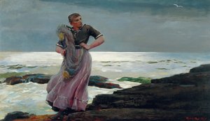 Een licht op zee, 1897 door Winslow Homer