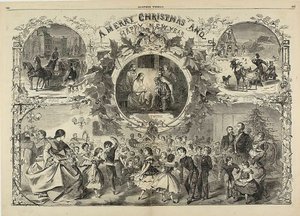 Vrolijk kerstfeest en een gelukkig nieuwjaar door Winslow Homer