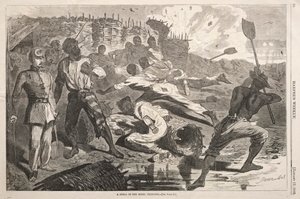 Een granaat in de loopgraven van de rebellen, 1863 door Winslow Homer