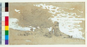 Een herderin, 1879 door Winslow Homer