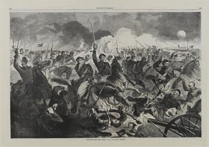 Een Oorlog voor de Unie 1862 - Een Cavalerieaanval door Winslow Homer