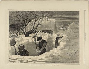 Een winterochtend sneeuwruimen