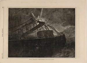 Op zee—Signalen naar een passerende stoomboot