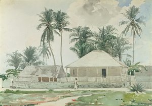 Hutten, Nassau, 1885 door Winslow Homer
