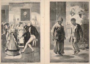 Einde van de oorlog--Hulls overwinning, 1814/Slot van de oorlog--Babylon is gevallen, 1865, uit Frank Leslie