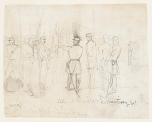 Kol. Dwight inspecteert zijn regiment door Winslow Homer
