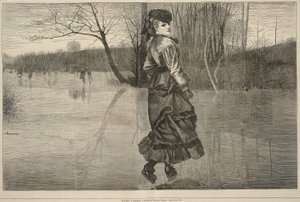 Een figuur snijden, uit Elke zaterdag, 4 februari 1871 door Winslow Homer