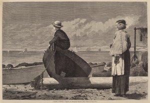 Papa komt eraan!, gepubliceerd 1873 door Winslow Homer