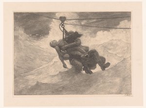 De reddingslijn door Winslow Homer