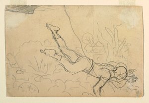 Tekening, "Conch Divers", 1885-86 door Winslow Homer