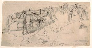 Tekening, Studie voor "Mount Washington" en "The Summit of Mt. Washington", 1869 door Winslow Homer