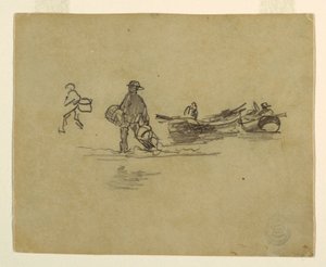 Tekening, Twee vissers, Engeland, 1881-82