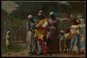 Zich kleden voor het carnaval door Winslow Homer
