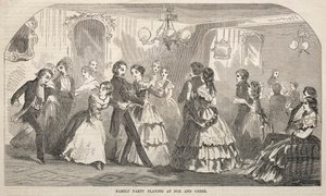 Familiefeestje speelt vos en ganzen, 1857 door Winslow Homer