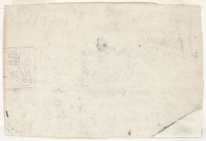 Figuur te paard en andere studies (verso) door Winslow Homer