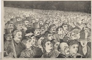 Vuurwerk in de nacht van Vier Juli door Winslow Homer