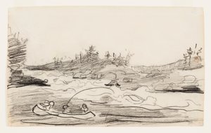 Vissers in de stroomversnellingen door Winslow Homer