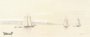 Vissersvloot in Gloucester door Winslow Homer