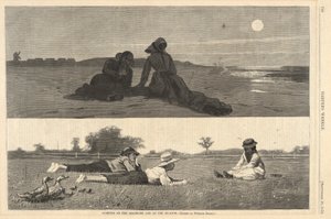 Flirten aan de kust en op de weide, uit Harper door Winslow Homer