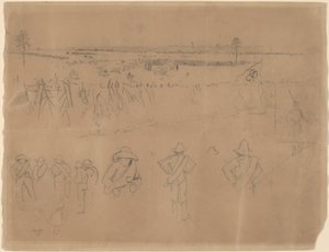 Opstellingen en loopgraven door Winslow Homer