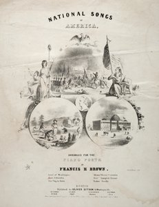 Nationale liederen van Amerika - Bladmuziek Cover