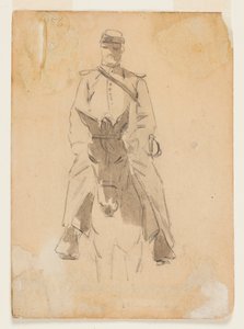 Officier en hoofd van een paard