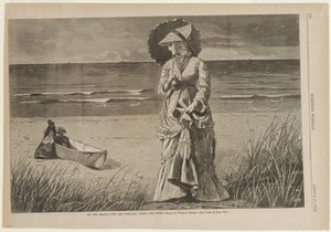 Op het strand - Twee zijn gezelschap, drie niet door Winslow Homer